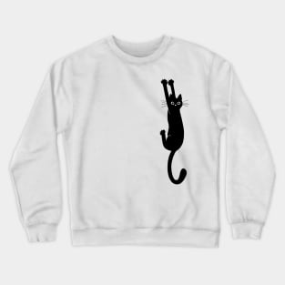 Black Cat Holding Crewneck Sweatshirt